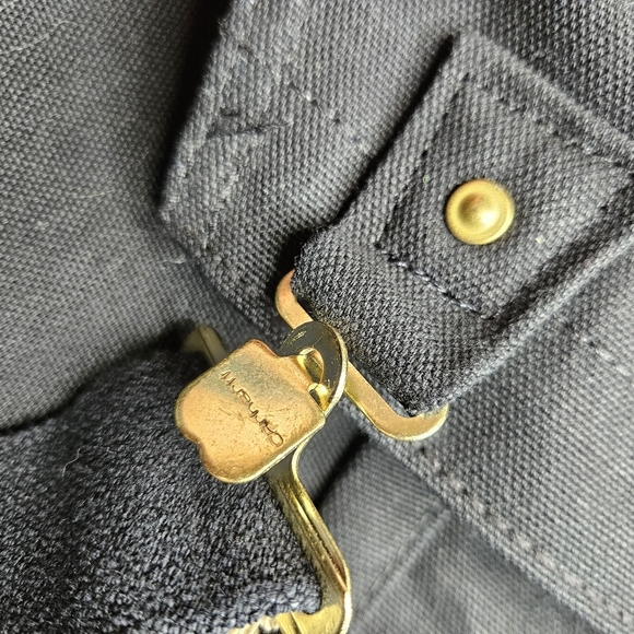 Carhartt R37 Duck Zip To Thigh Bib Overalls Unlined Black 40x34 - Picture 15 of 16